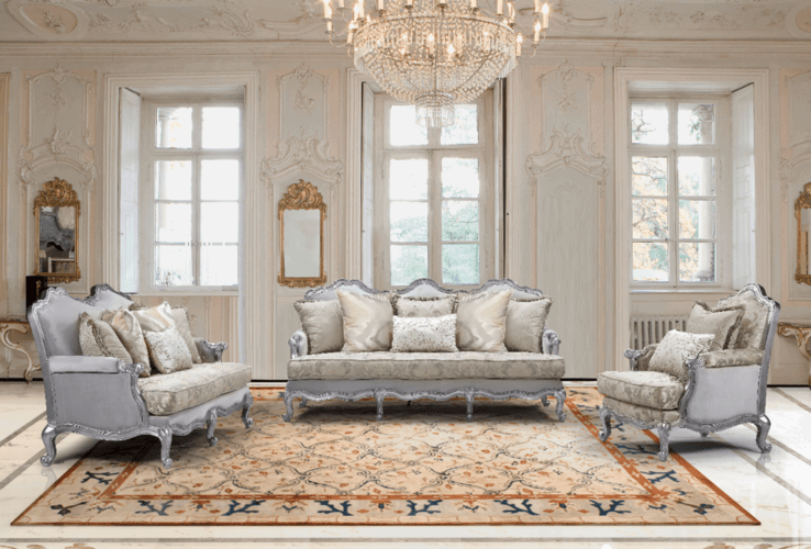 Traditional 3-Piece Living Room Set with Sofa, Loveseat & Chair