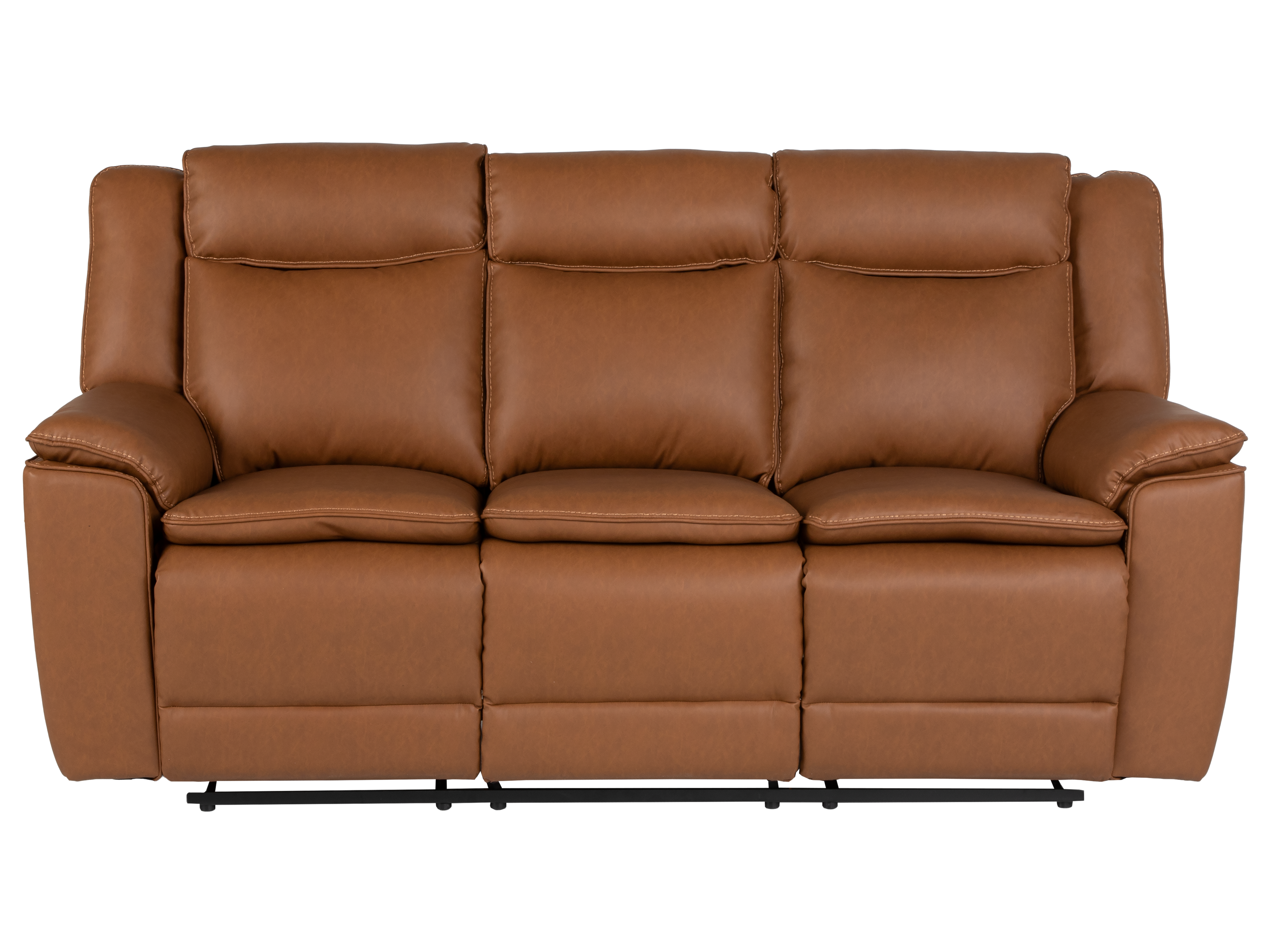 3 Piece Camel Manual Reclining Living Room Set with Console and Wireless Charging