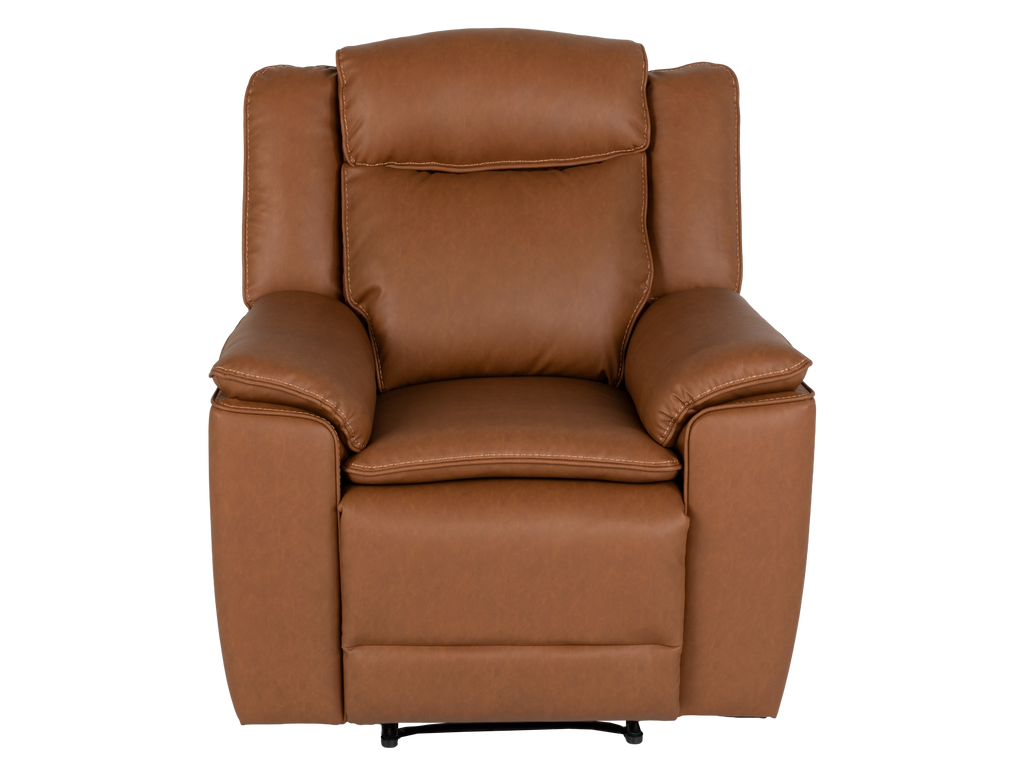 3 Piece Camel Manual Reclining Living Room Set with Console and Wireless Charging