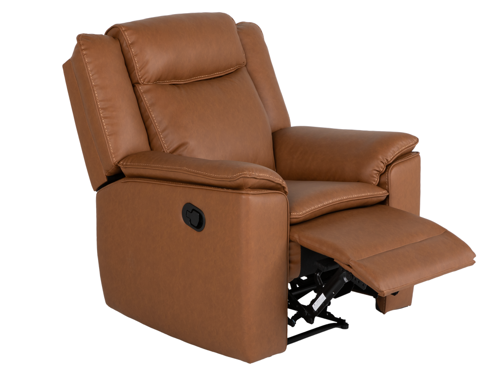 3 Piece Camel Manual Reclining Living Room Set with Console and Wireless Charging