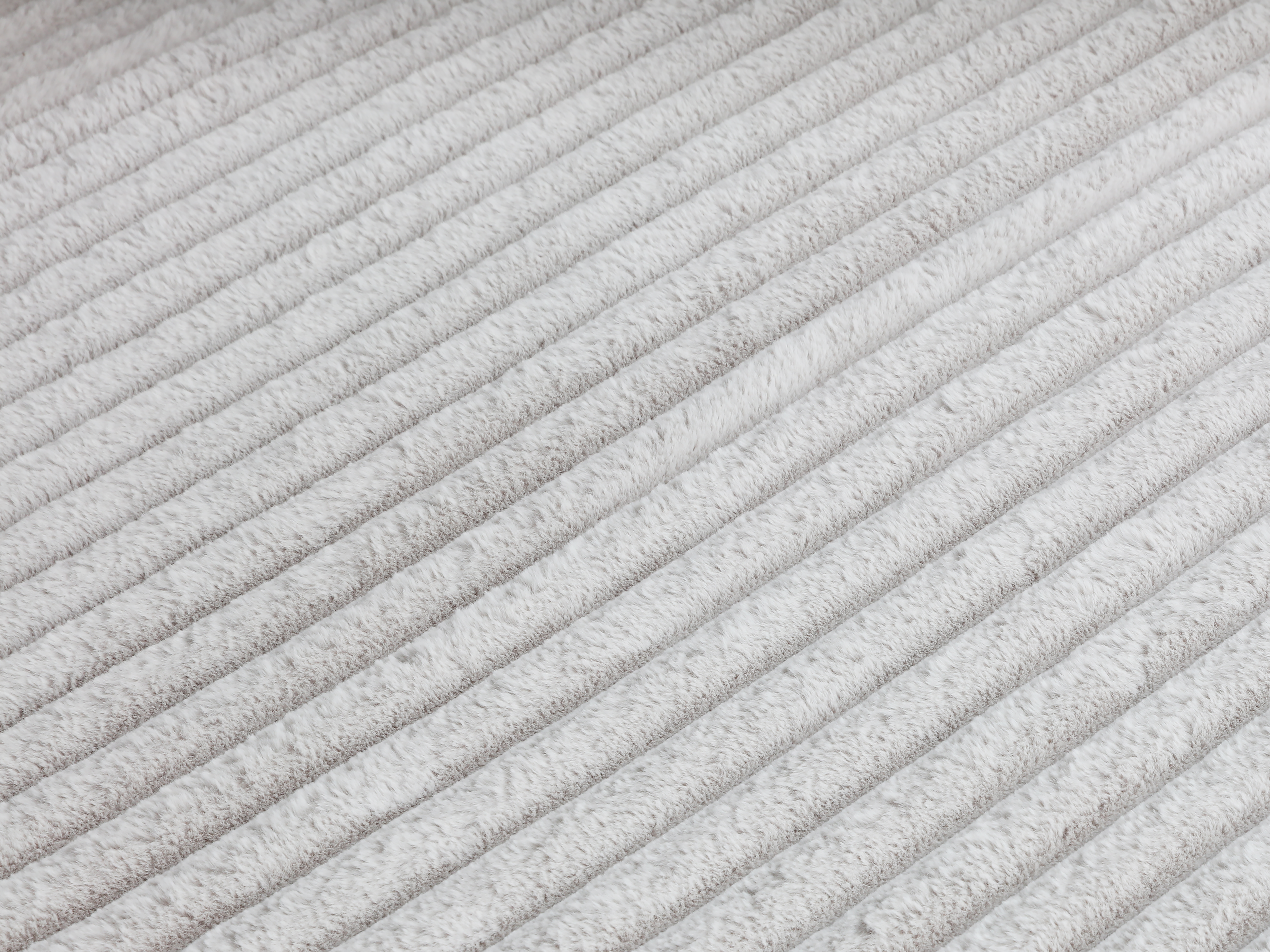 Beige Corduroy Sectional Sofa with Chaise Lounge & Pillows