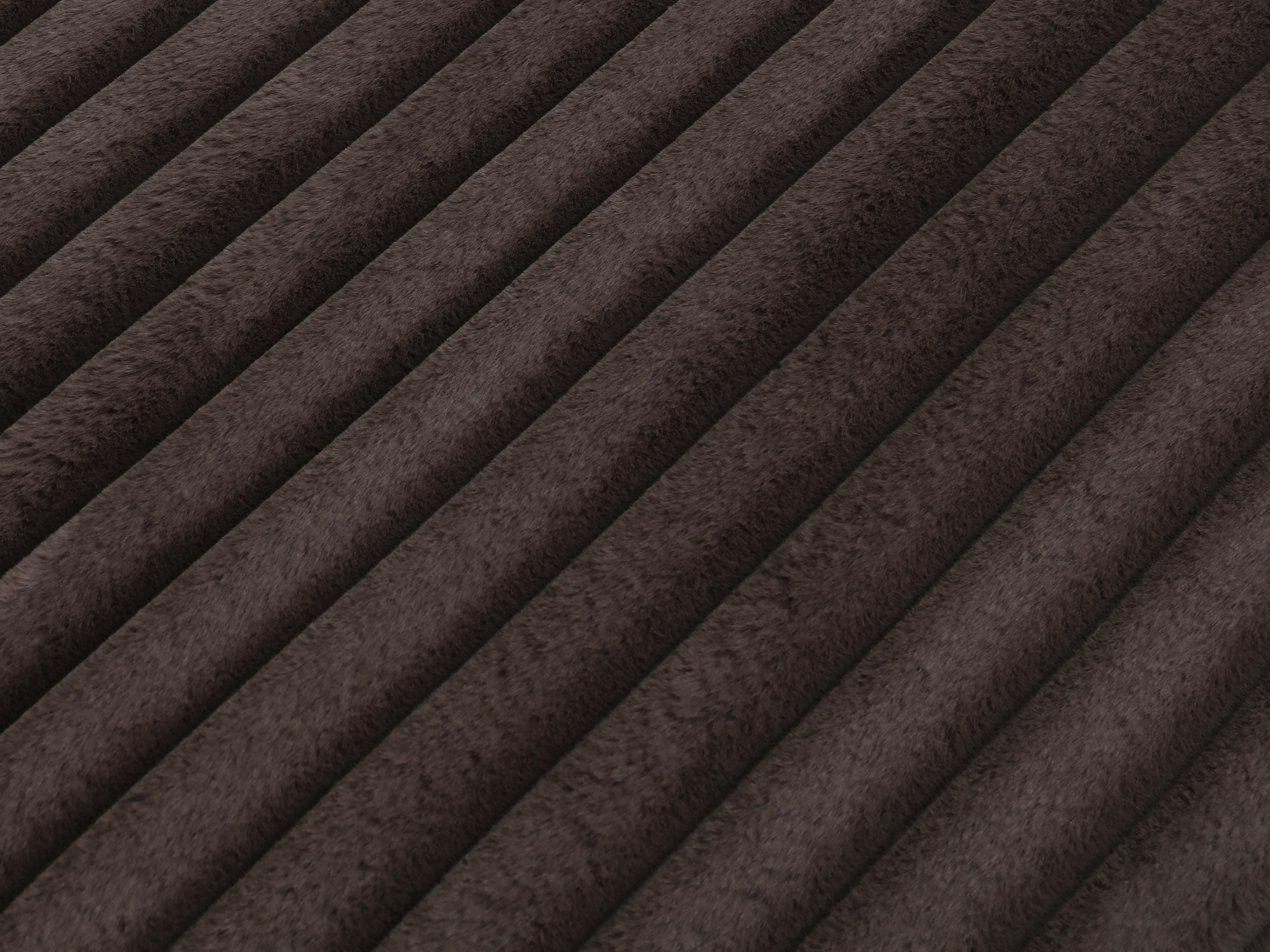 Brown Corduroy Sectional Sofa with Chaise Lounge & Pillows